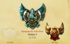 League Of Legens Cont - Plat 5 - todo os Champ + 98 Skins