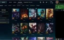 Conta TFT Diamante 3 todas Shisa 3* e 231 skins no LOL