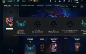 Platina 1 com 85 Champs e 33 Skins