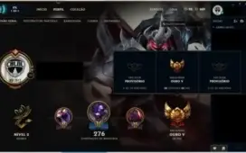 CONTA LOL OURO4(BOM PRA JA GARANTIR A SKIN VITORIOSA DO ANO)