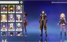 Geshin impact contém 3 personagem 5* mais 2 arma 5*