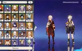 GENSHIN CONTA AR60 22 PERSONAGENS 5* e 8 armas 5*