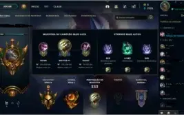 Conta LoL ouro season passada 90 skins 86 champs