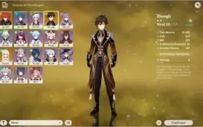 AR 30  Zhongli, diluc e keqing Server EU
