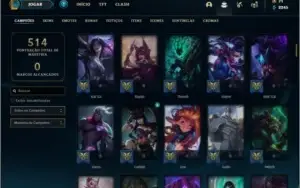 Conta unranked MAIN ADC com 134 champs e 269 skins