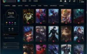 Conta unranked MAIN ADC com 134 champs e 269 skins