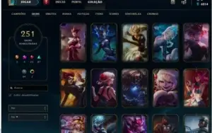 Conta lol 251 skins todas as lendárias Plat 2