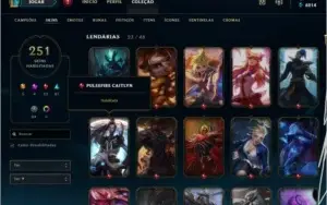 Conta lol 251 skins todas as lendárias Plat 2
