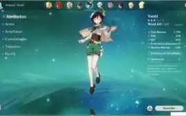 Diluc 2k+ ATQ/ Venti AR37 - 16 days NM pack - 5500 crystals.