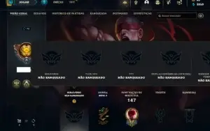 Unranked com 55 Champs e 14 Skins + 22 Fragmentos