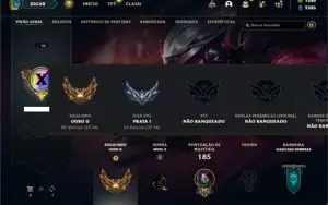 Conta ouro 2 com 55 Champs e 29 Skins + 4000 RP