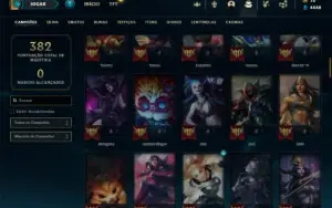 Conta Unranked com 100 Champs e 37 Skins