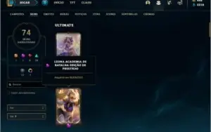 Conta ouro 1 com 100 champs, 74 skins +1 Prestigio (LEONA)