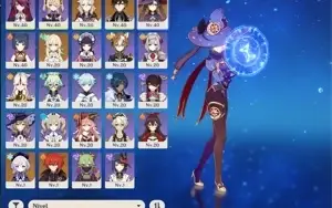 Zhongli, Albedo, Mona, Diluc, Qiqi Ar30