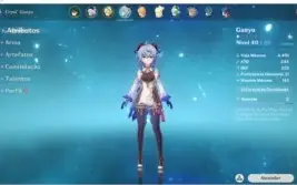 Conta Genshin Impact Xiao + Qiqi + Ganyu