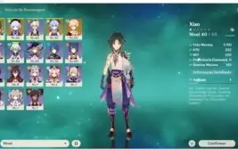 Conta Genshin Impact Xiao + Qiqi + Ganyu