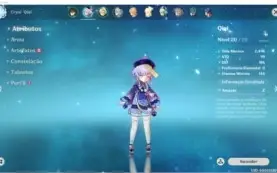 Conta Genshin Impact Xiao + Qiqi + Ganyu