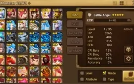 Reroll Summoners War lvl10 com Battle Angel Light - Veronica