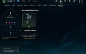Conta platina 3 com 12 skins e 34 champs