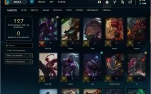 Conta platina 3 com 12 skins e 34 champs