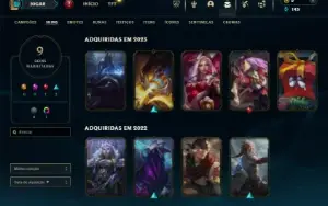 Esmeralda 4 com 45 Champs e 9 Skins + 1 Fragmento