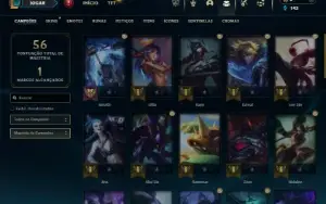 Esmeralda 4 com 45 Champs e 9 Skins + 1 Fragmento