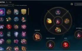 Conta Diamante, todos os campeões , 94 skins, 333 ícones.