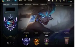 Conta Diamante, todos os campeões , 94 skins, 333 ícones.