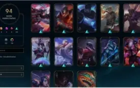 Conta Diamante, todos os campeões , 94 skins, 333 ícones.