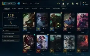 Conta de league of legends main top com 15k de essência