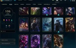 Conta LOL com muitas skins e campeão