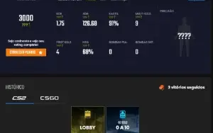 conta lvl 20 com prime somente na gamersclub