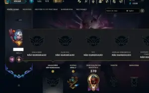 Unranked com 150 Champs e 135 Skins ( MID / JG / ADC )