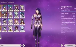 Raiden Shogun + Assinatura + Mona + Dehya - AR 35