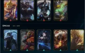 Conta lol baratinha 88 champs tem chroma da quyana tbm