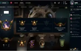 Conta Gold 4 nas duas filas 75 skins 112 campeões