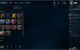 Conta Gold 4 nas duas filas 75 skins 112 campeões
