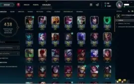 Conta Gold 4 nas duas filas 75 skins 112 campeões