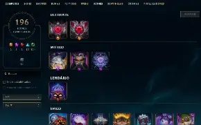 Conta challenger League of Legends