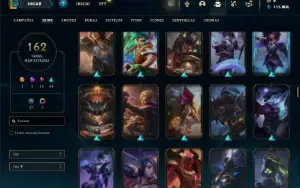 Unranked com TODOS os champs e 162 Skins ( MAIN ADC )