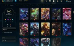 Unranked com TODOS os champs e 162 Skins ( MAIN ADC )