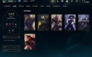Unranked com TODOS os champs e 162 Skins ( MAIN ADC )