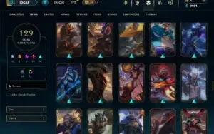 Prata 3 com TODOS os champs e 129 Skins