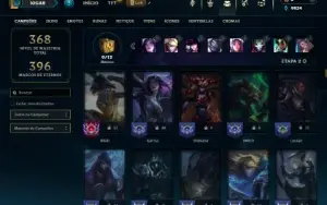 Prata 3 com TODOS os champs e 129 Skins