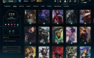 Prata 3 com TODOS os champs e 129 Skins