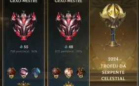Conta wildrift, Rank mestre , todos campeão, com 160 Skins