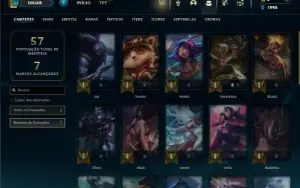 Unranked com 35 Champs e 6 Skins