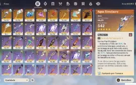 Conta Genshin muitos t5 + tiros e armas full acesso
