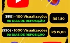 🔥🚀 Visualizações |Retenção Aleatória ( 90 dias REPOSIÇÃO )