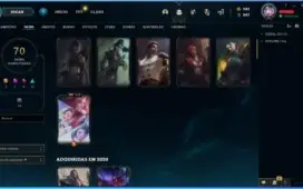 Conta Lol 2014 (3 Skins Vitoriosas e 70 Skins)